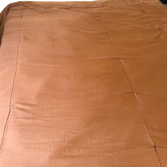 Rare Vintage Queen Wine Burgundy Gold Braid Lily Brown Silk Microsuede Coverlet - Picture 12 of 16